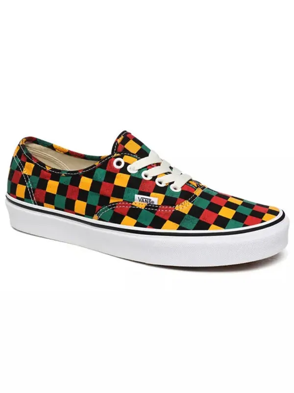 Кроссовки authentic 'washed - multi checker' Vans — изображение 3 из 4
