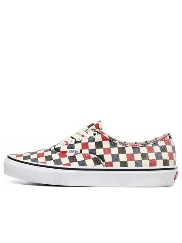 Кроссовки washed authentic black/redcheckboard Vans — изображение 1 из 4, черный/красный