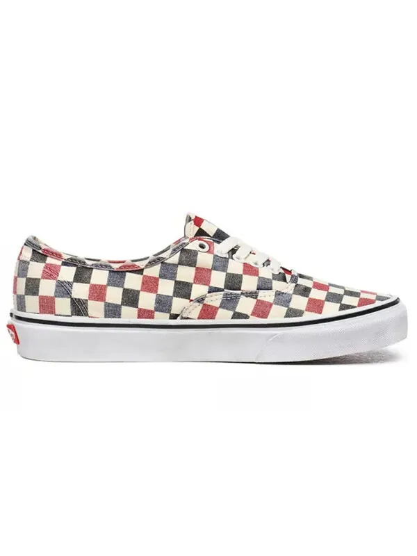 Кроссовки washed authentic black/redcheckboard Vans — изображение 2 из 4, черный/красный