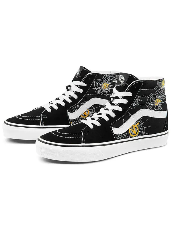 Кроссовки sk8-hi shoes black/white/yellow Vans — изображение 2 из 4, черный/белый/желтый