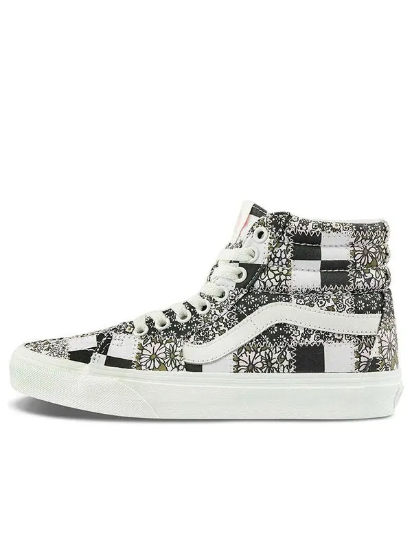 Кроссовки sk8-hi 'patchwork floral' Vans — изображение 1 из 4, белый/черный