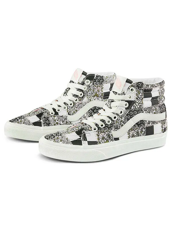 Кроссовки sk8-hi 'patchwork floral' Vans — изображение 2 из 4, белый/черный