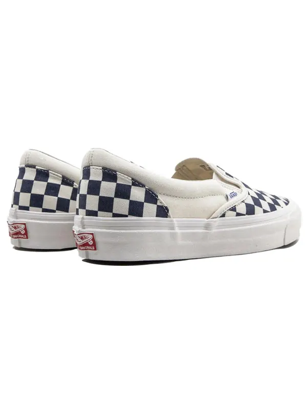 Кроссовки og classic slip-on lx 'navy checkerboard' Vans — изображение 3 из 4, черный/белый
