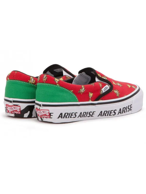 Кроссовки x aries og classic slipon 'red white' Vans — изображение 4 из 4, красный/белый