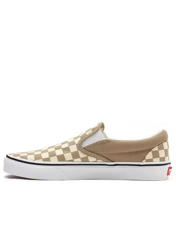 Кроссовки classic slip-on 'checkerboard - incense' Vans — изображение 1 из 4, коричневый
