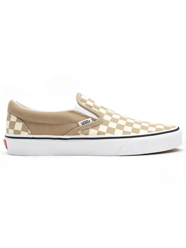 Кроссовки classic slip-on 'checkerboard - incense' Vans — изображение 2 из 4, коричневый