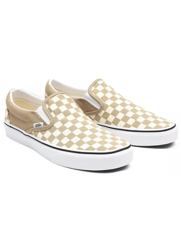 Кроссовки classic slip-on 'checkerboard - incense' Vans — изображение 3 из 4, коричневый