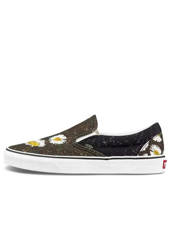 Кроссовки slip-on low-top canvas shoes black/green Vans — изображение 1 из 4, черный/коричневый