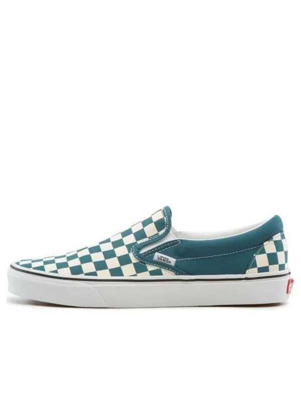 Кроссовки slip-on blue white grid 'blue white' Vans — изображение 1 из 4, синий/белый