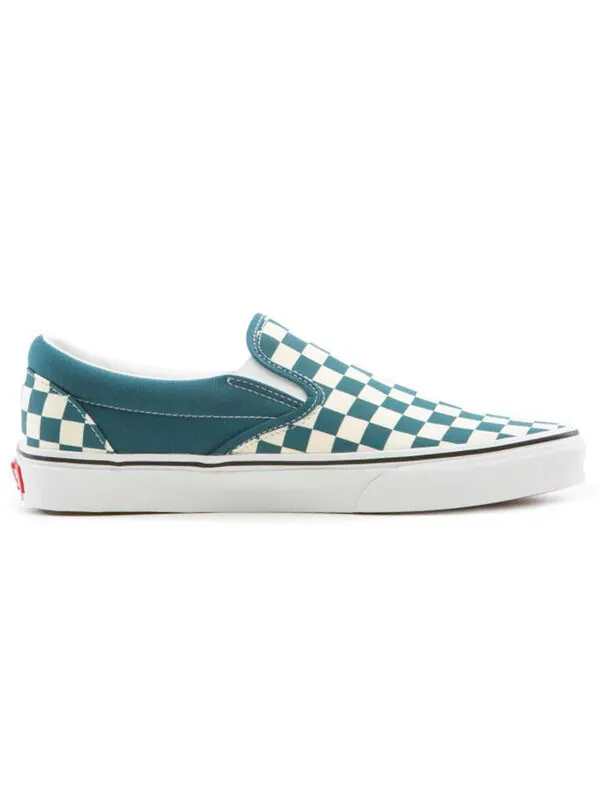 Кроссовки slip-on blue white grid 'blue white' Vans — изображение 2 из 4, синий/белый