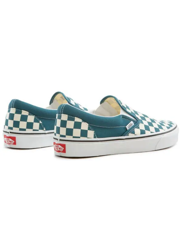 Кроссовки slip-on blue white grid 'blue white' Vans — изображение 4 из 4, синий/белый