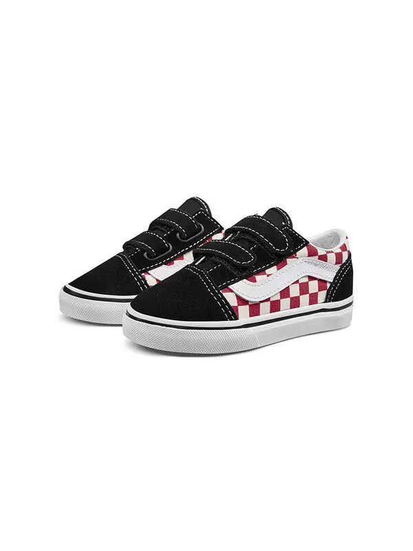 Кроссовки old skool v 'checkerboard - black red' Vans — изображение 2 из 4, красный