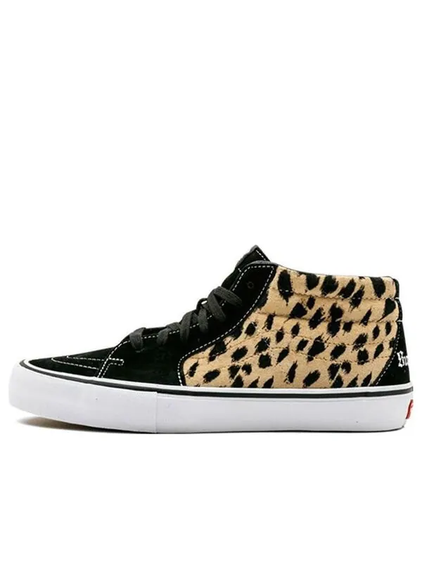 Кроссовки supreme x sk8-mid pro 'cheetah velvet' Vans — изображение 1 из 4, черный