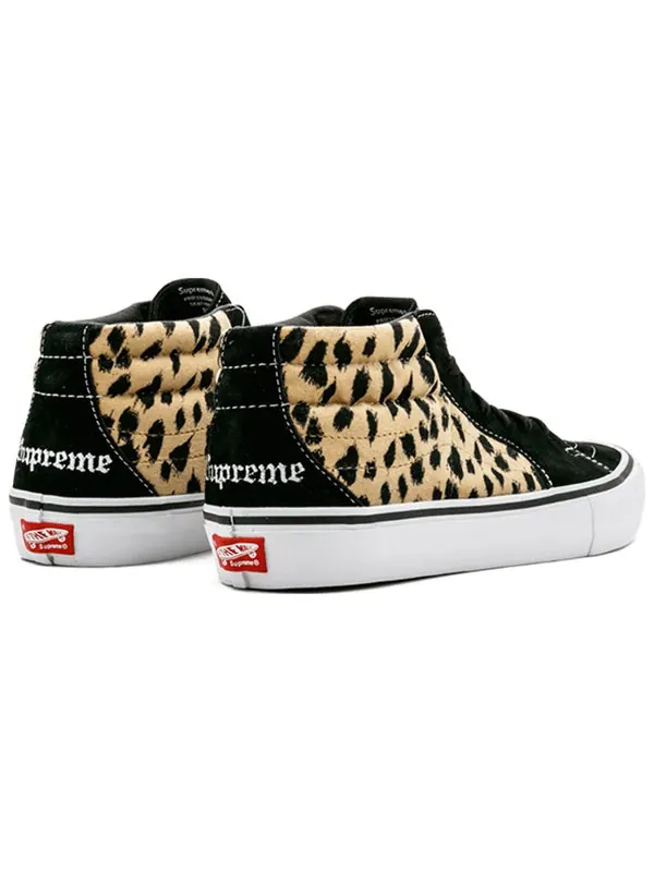 Кроссовки supreme x sk8-mid pro 'cheetah velvet' Vans — изображение 4 из 4, черный