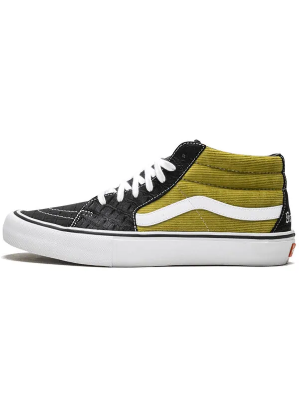 Кроссовки supreme x sk8-mid pro 'corduroy croc' Vans — изображение 2 из 4, желтый