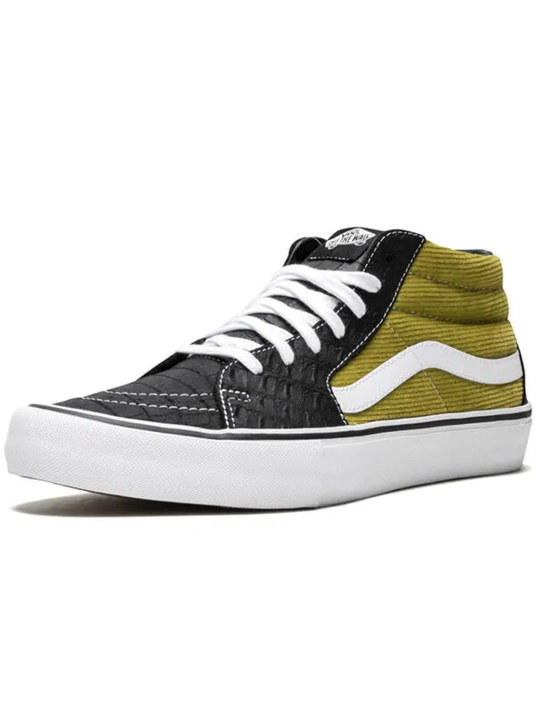 Кроссовки supreme x sk8-mid pro 'corduroy croc' Vans — изображение 3 из 4, желтый