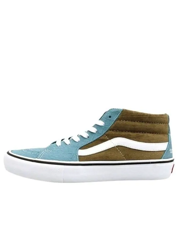 Кроссовки supreme x sk8-mid pro 'corduroy croc' Vans — изображение 1 из 4, синий