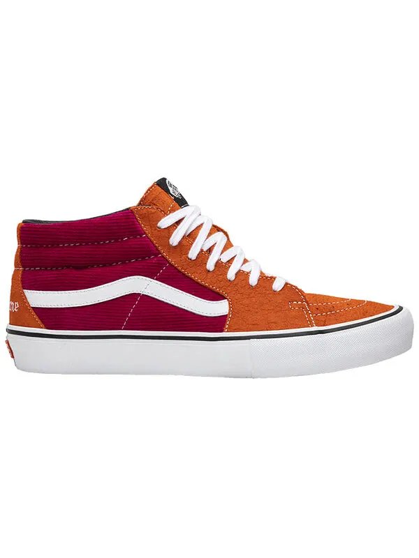 Кроссовки supreme x sk8-mid pro 'corduroy croc' Vans — изображение 3 из 4, оранжевый