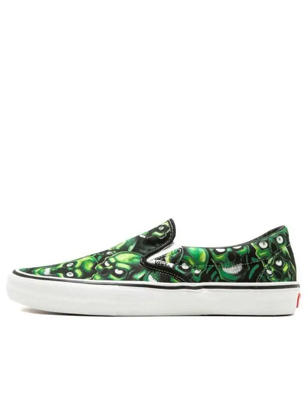 Кроссовки supreme x slip-on 'glow-in-the-dark skull pile' Vans — изображение 1 из 4, черный