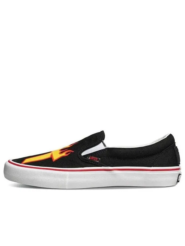 Кроссовки thrasher x slip-on pro 'thrasher' Vans — изображение 1 из 4, черный/желтый/красный