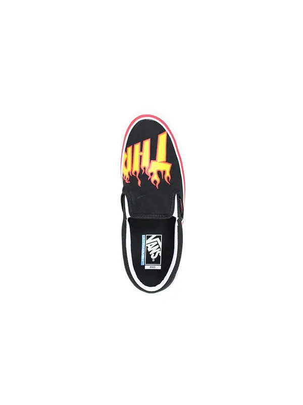 Кроссовки thrasher x slip-on pro 'thrasher' Vans — изображение 4 из 4, черный/желтый/красный
