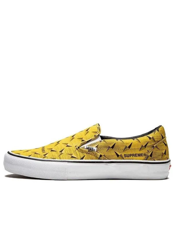 Кроссовки supreme x classic slip-on pro 'diamond plate yellow' Vans — изображение 1 из 1, желтый