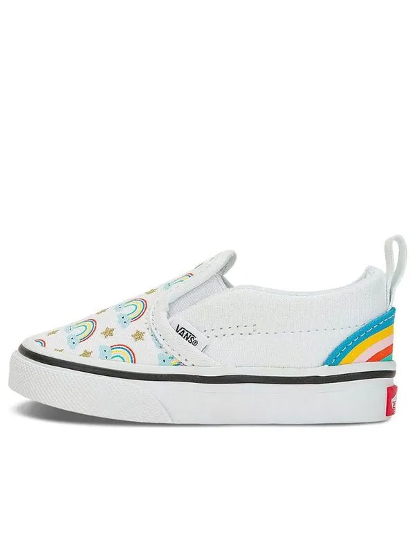 Кроссовки slip-on hook and loop 'rad rainbow' Vans — изображение 1 из 4, белый/мульти