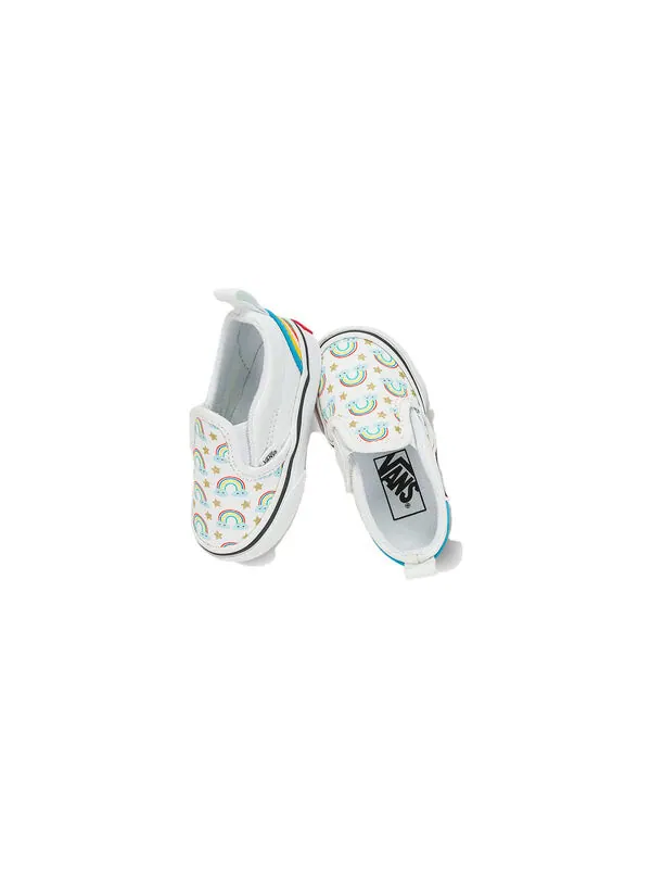 Кроссовки slip-on hook and loop 'rad rainbow' Vans — изображение 4 из 4, белый/мульти