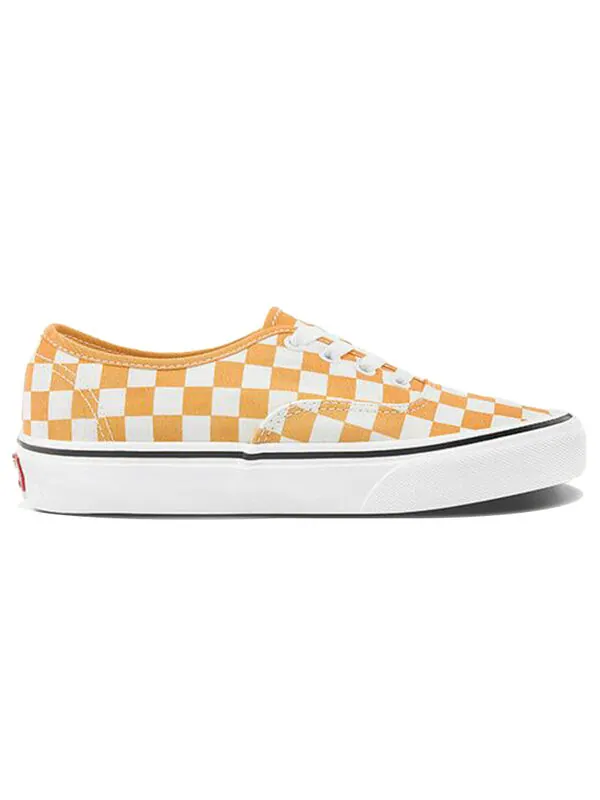 Кроссовки authentic 'checkerboard - golden aspen' Vans — изображение 2 из 4, желтовато-белый
