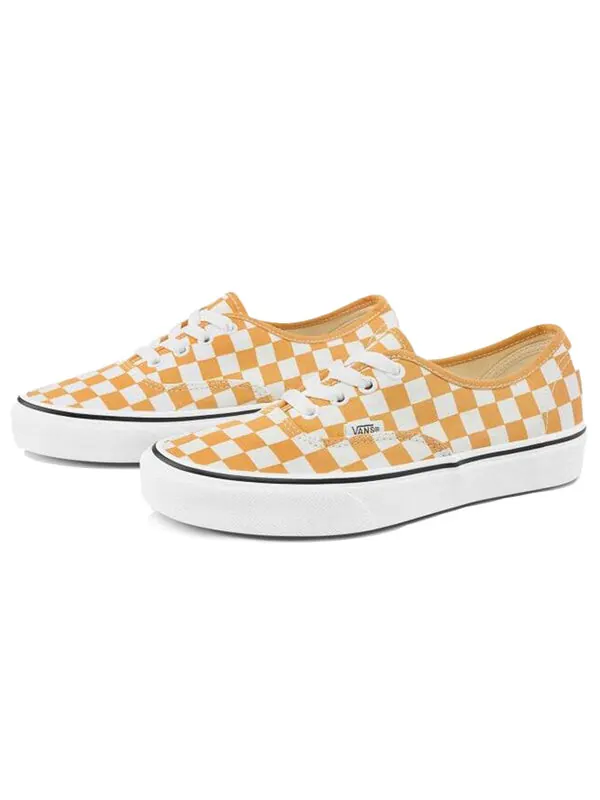 Кроссовки authentic 'checkerboard - golden aspen' Vans — изображение 3 из 4, желтовато-белый