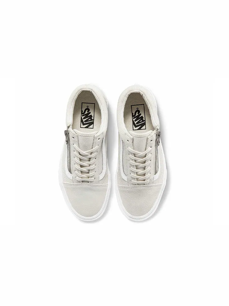 Кеды Vans Old Skool Zip Casual Low Tops Skateboarding Shoes Unisex White — изображение 3 из 5, белый