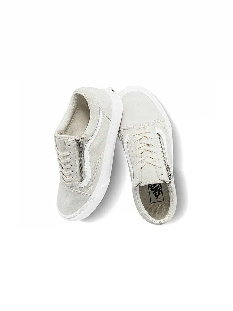 Кеды Vans Old Skool Zip Casual Low Tops Skateboarding Shoes Unisex White — изображение 4 из 5, белый