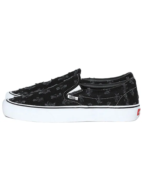 Кроссовки supreme x slip-on 'black hole punch denim' Vans — изображение 3 из 3, черный
