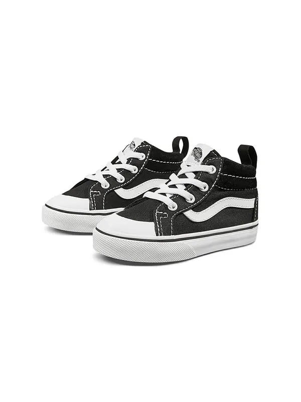 Кроссовки racer mid 'black white' Vans — изображение 2 из 4, черный