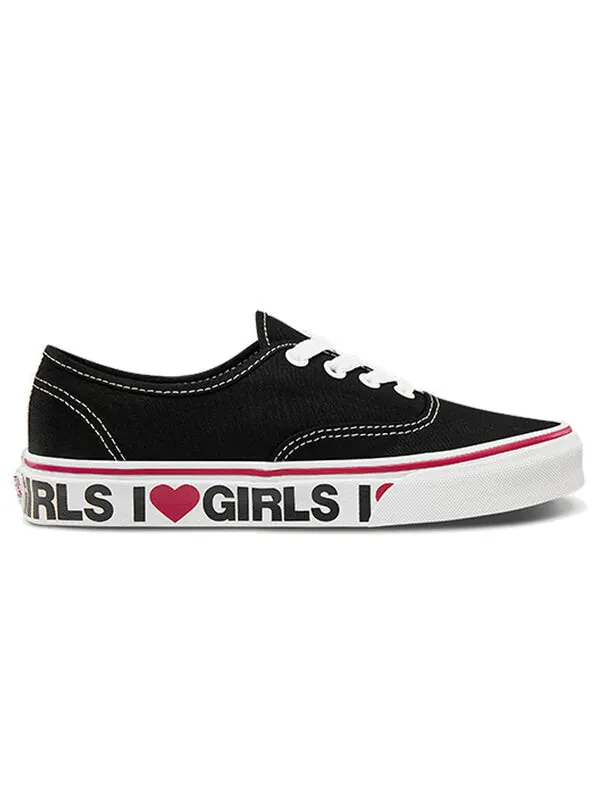 Кроссовки authentic 'i love girls' Vans — изображение 2 из 4, черный/белый