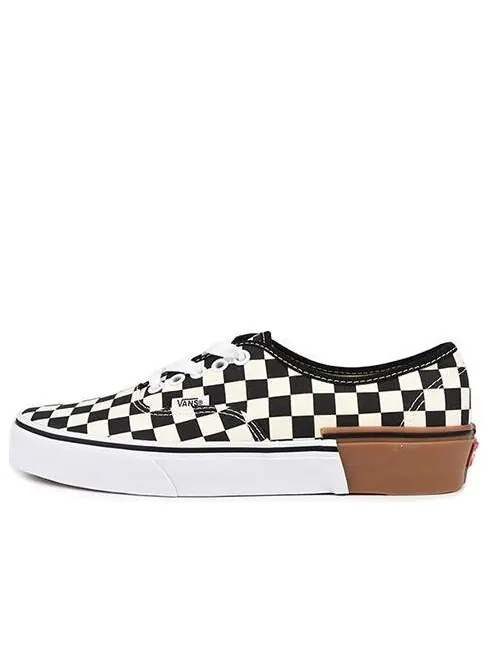 Кроссовки authentic 'gum block checkerboard' Vans — изображение 1 из 4, белый/черный/коричневый