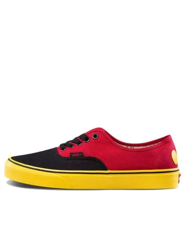 Кроссовки disney x authentic 'mickey' Vans — изображение 1 из 4, красный/черный/желтый
