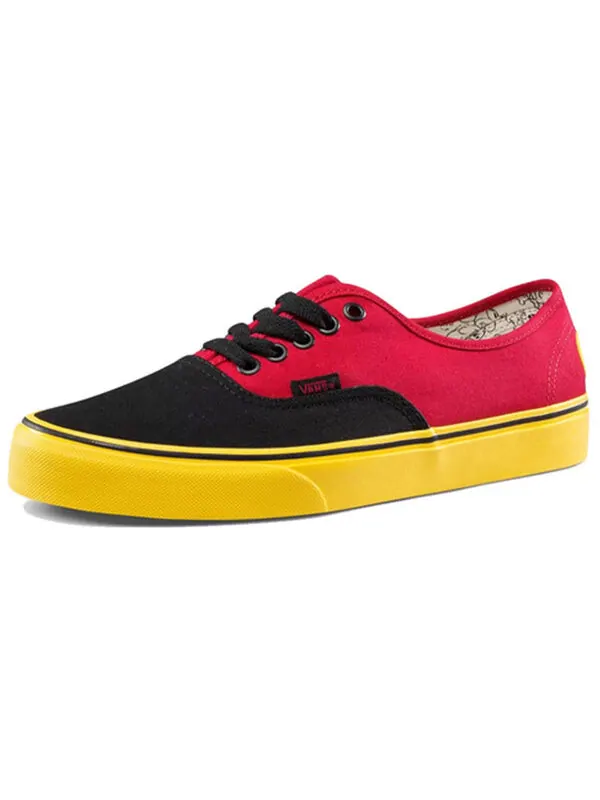 Кроссовки disney x authentic 'mickey' Vans — изображение 2 из 4, красный/черный/желтый