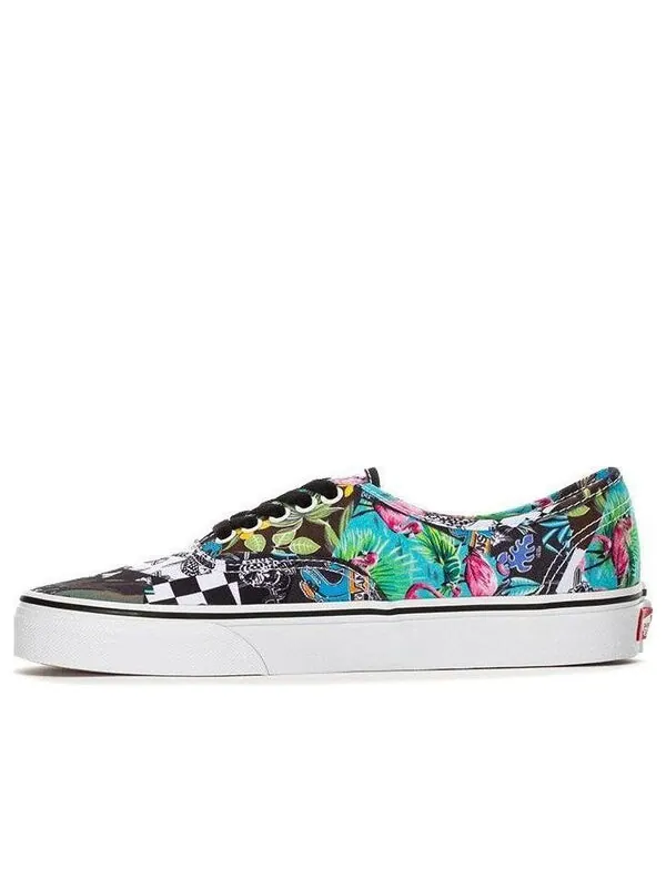 Кроссовки authentic ' mash up - multi floral' Vans — изображение 1 из 4, зеленый/розовый/черный