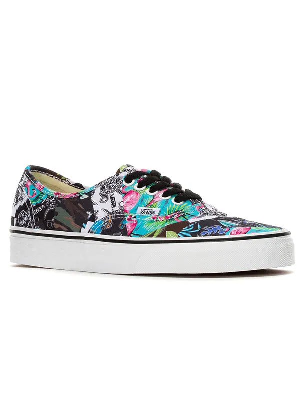 Кроссовки authentic ' mash up - multi floral' Vans — изображение 3 из 4, зеленый/розовый/черный