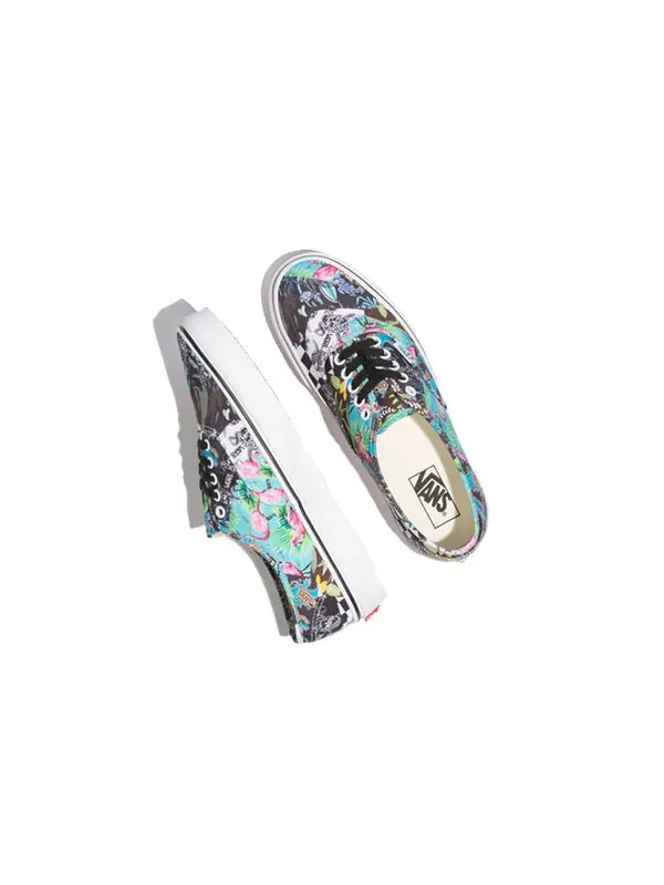 Кроссовки authentic ' mash up - multi floral' Vans — изображение 4 из 4, зеленый/розовый/черный