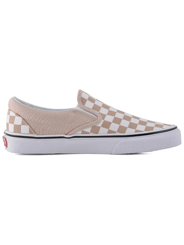 Кроссовки classic slip-on 'checkerboard frappe' Vans — изображение 2 из 4, розовый белый
