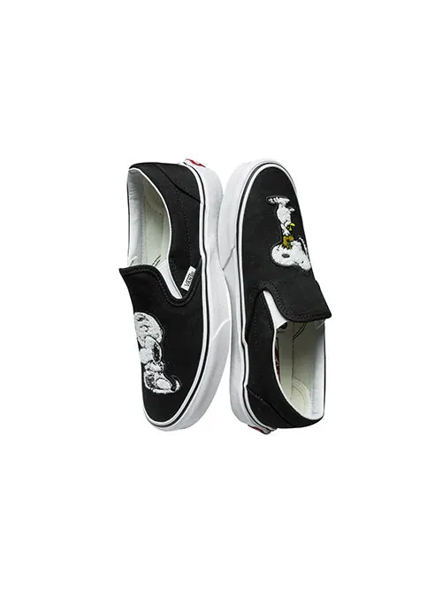 Кроссовки peanuts x classic slip-on black Vans — изображение 3 из 4, черный