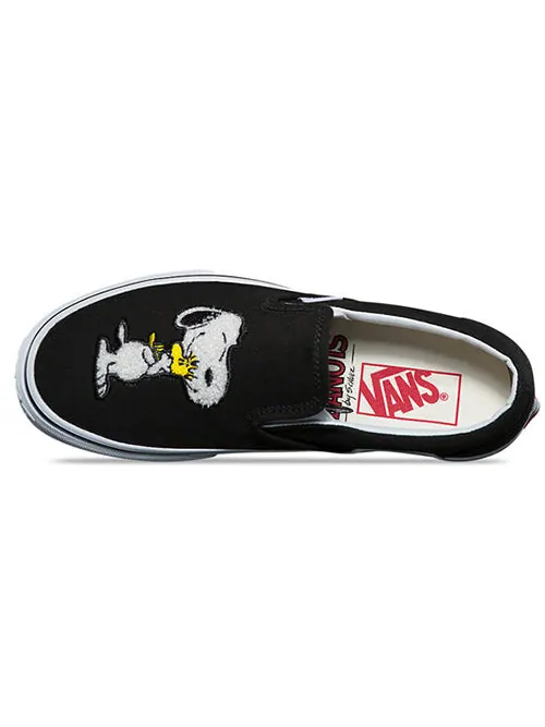 Кроссовки peanuts x classic slip-on black Vans — изображение 4 из 4, черный