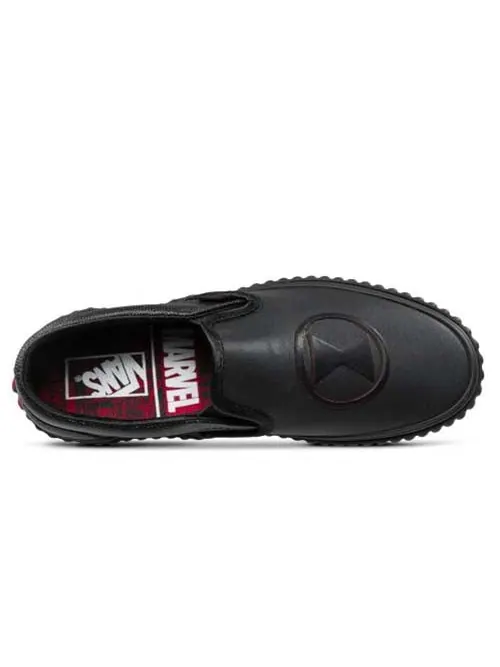 Кроссовки marvel x slip-on 'black widow' Vans — изображение 4 из 4, черный