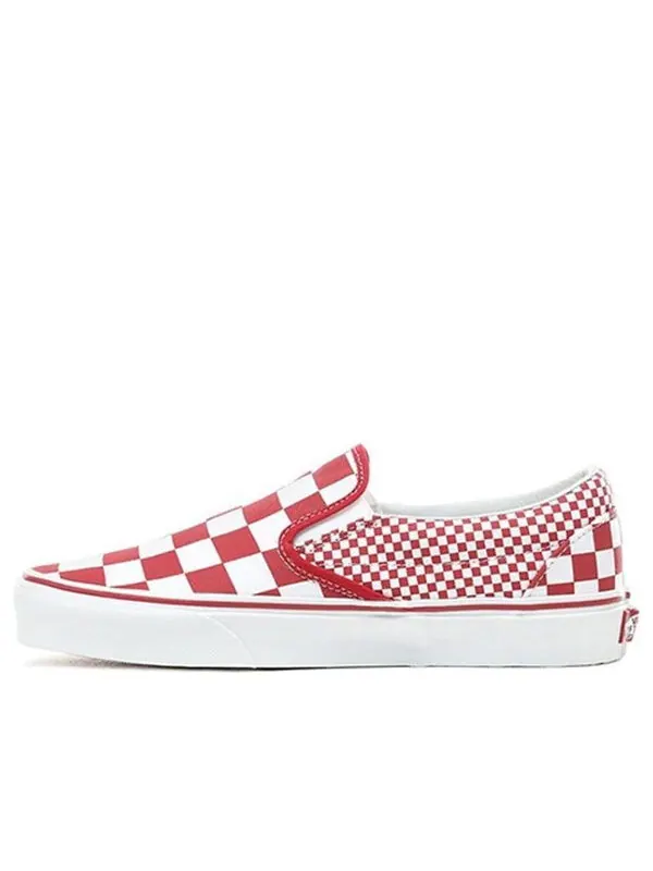 Кроссовки classic slip-on 'red mix checker' Vans — изображение 1 из 4, красный