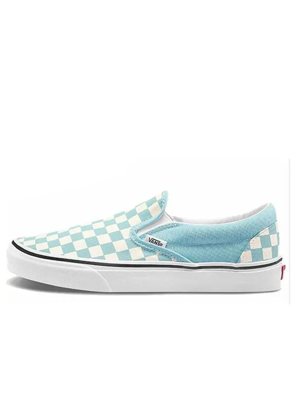Кроссовки classic slip-on 'aqua haze checkerboard' Vans — изображение 1 из 4, синий/белый