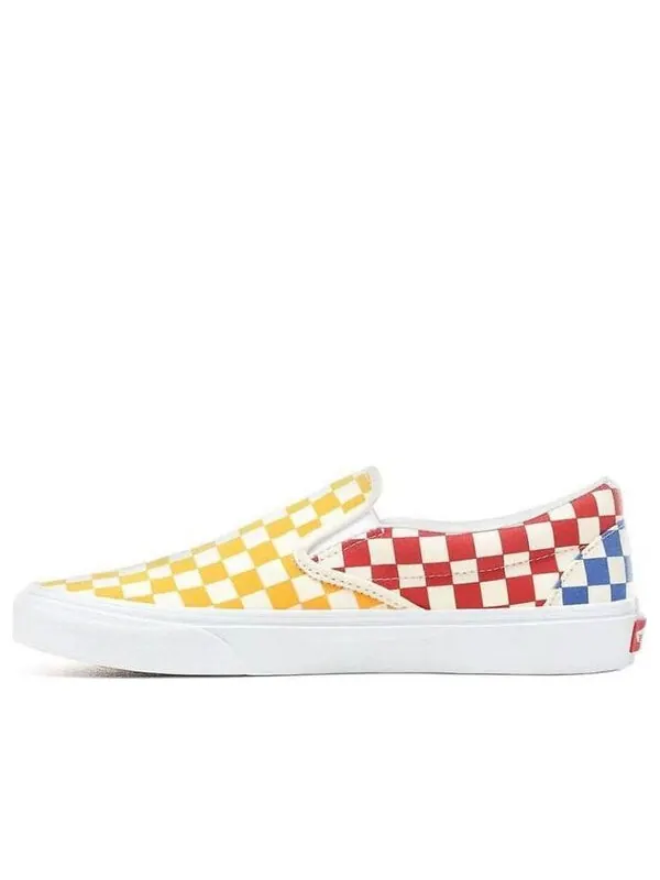 Кроссовки classic slip-on 'multicolor checkerboard' Vans — изображение 1 из 4, черный