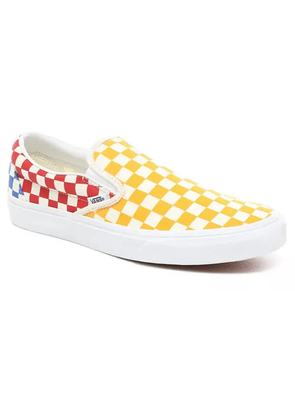 Кроссовки classic slip-on 'multicolor checkerboard' Vans — изображение 3 из 4, черный