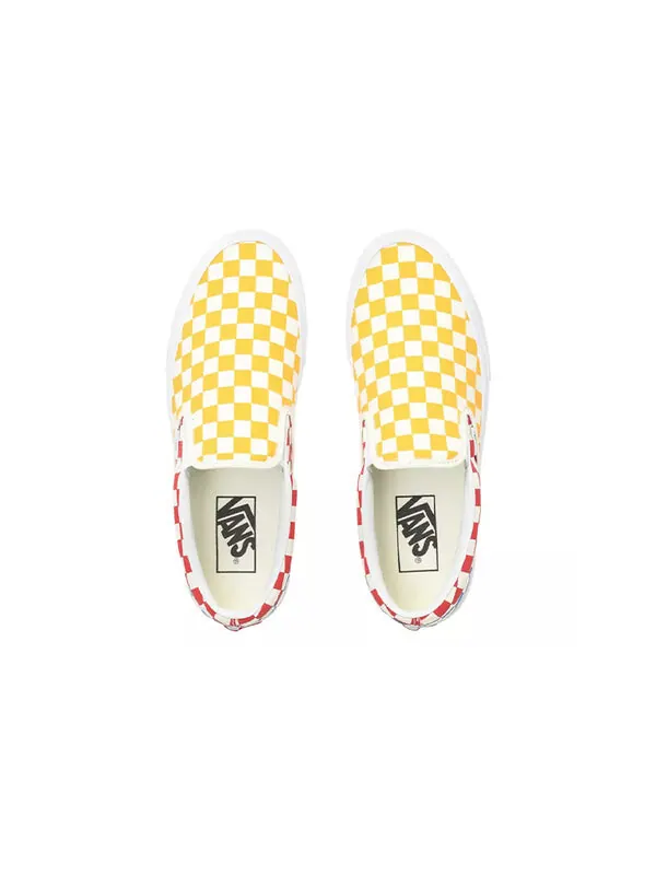 Кроссовки classic slip-on 'multicolor checkerboard' Vans — изображение 4 из 4, черный